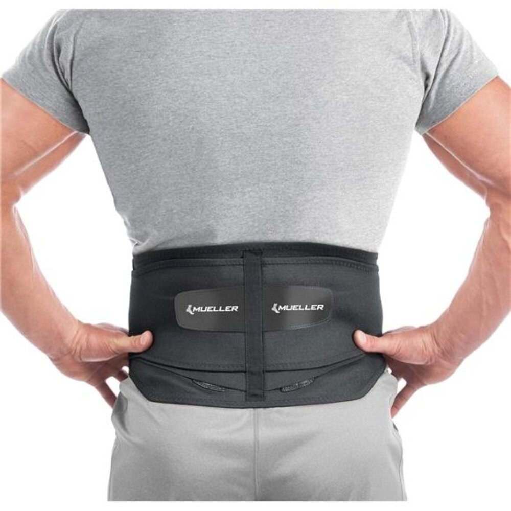 MUELLER Sports Medicine Adjustable Lumbar Back Brace with Removable Pad, Back
